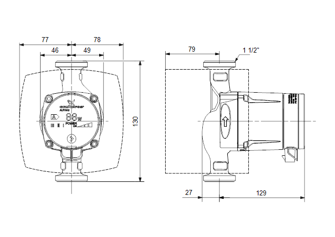 Grundfos ALPHA2 L 25-60 130