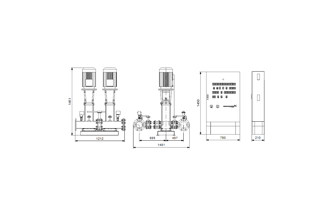 Grundfos  Hydro MX 2 CR64-3 D001