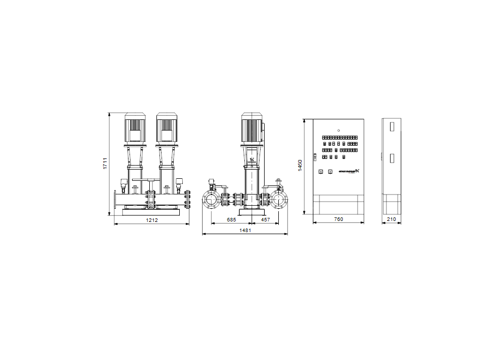 Grundfos  Hydro MX 2 CR64-5-1-2 D001