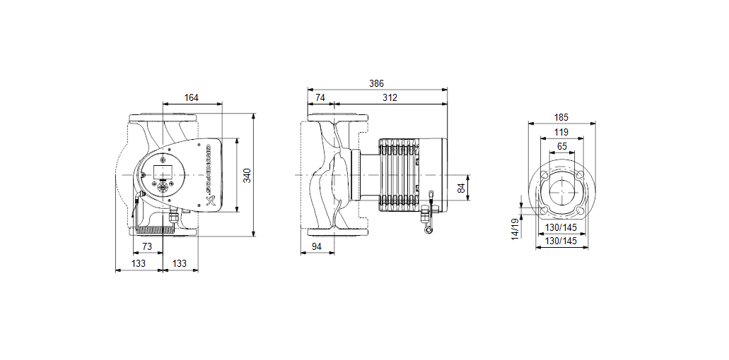 GRUNDFOS MAGNA3 65-40 F N