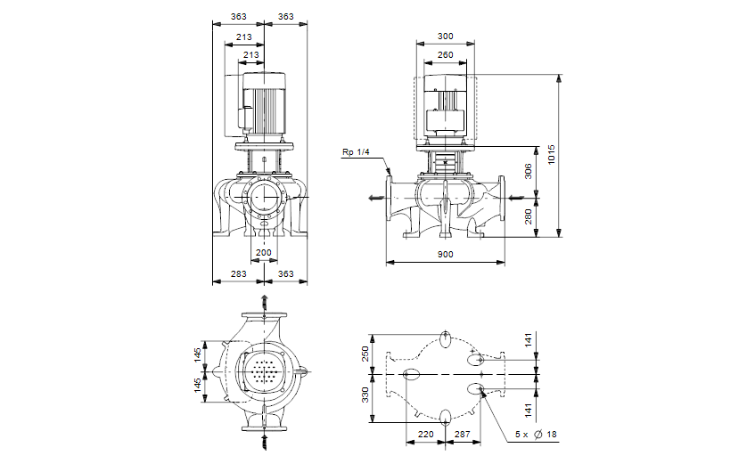 Grundfos TPE 200-90/4 A-F-A-BAQE 3x400 В, 1450 об/мин