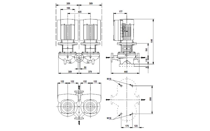 Grundfos TPED 50-230/4-S A-F-A-BAQE