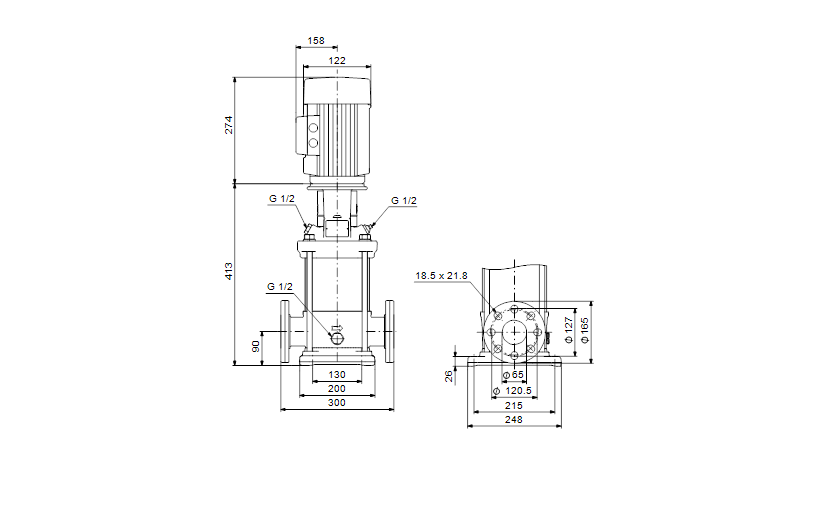 Grundfos CRNE 20-1 A-FGJ-A-E-HQQE 3x380-500 60 HZ