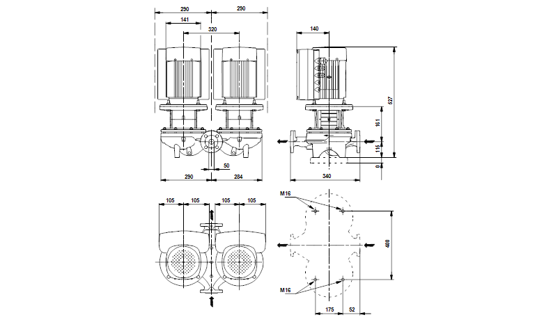 Grundfos TPED 50-90/4-S A-F-A-GQQE