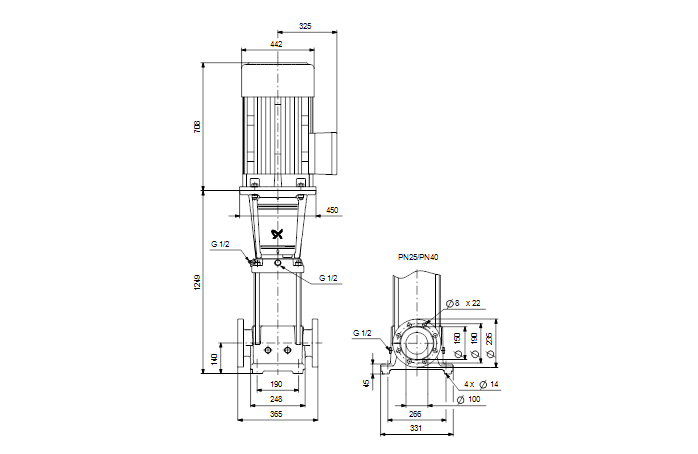 Grundfos CR 64-8-2 A-F-A-E-HQQE 3х400 В