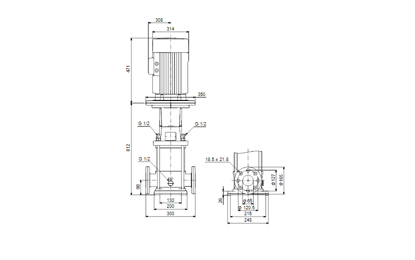 Grundfos CRNE 20-8 A-FGJ-A-E-HQQE 3x400 60 HZ