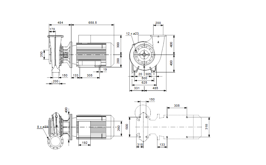 Grundfos NB 200-400/348