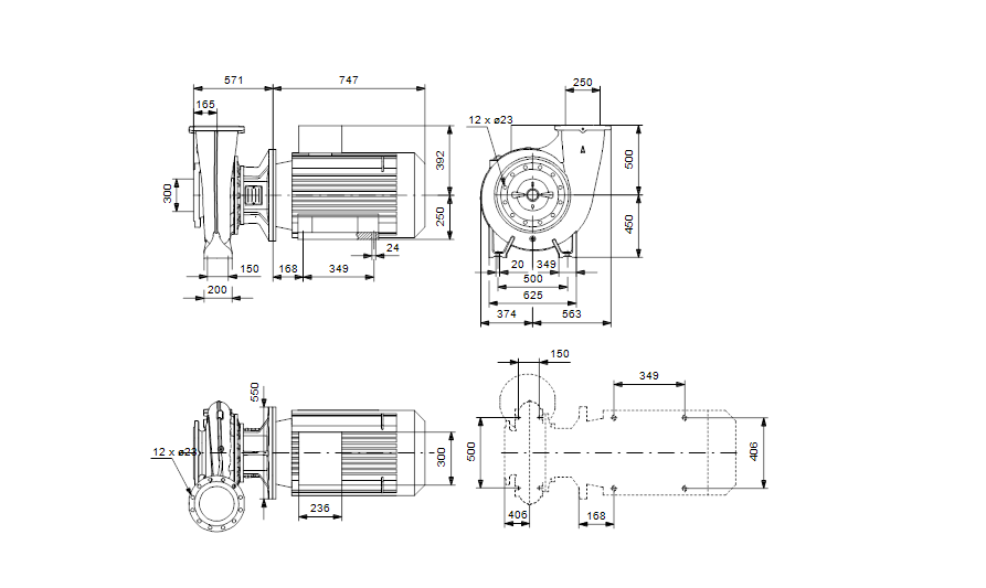 Grundfos NB 250-450/377