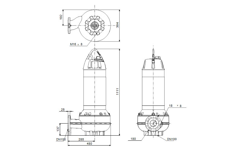 Grundfos SL1.80.100.200.2.52S.S.N.51D -снят с производства 