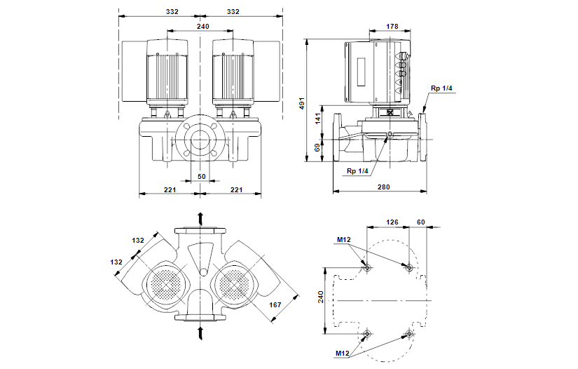 Grundfos TPED 50-120/2-S A-F-A-BUBE