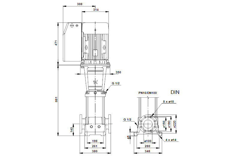 Grundfos CRNE 90-1