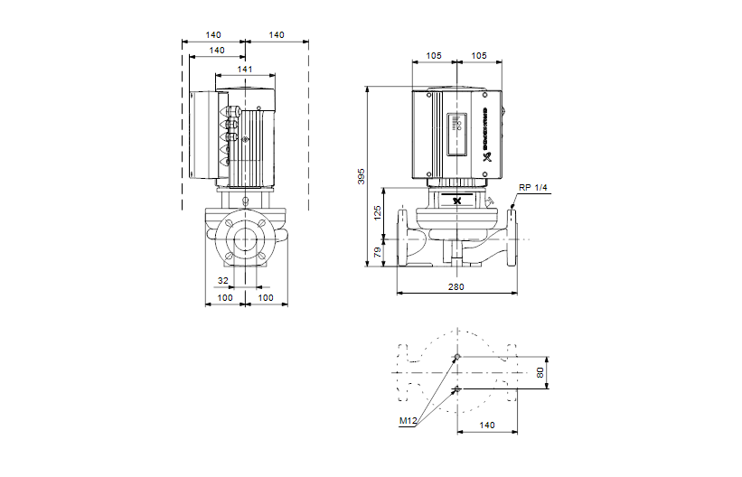 Grundfos TPE 32-180/2
