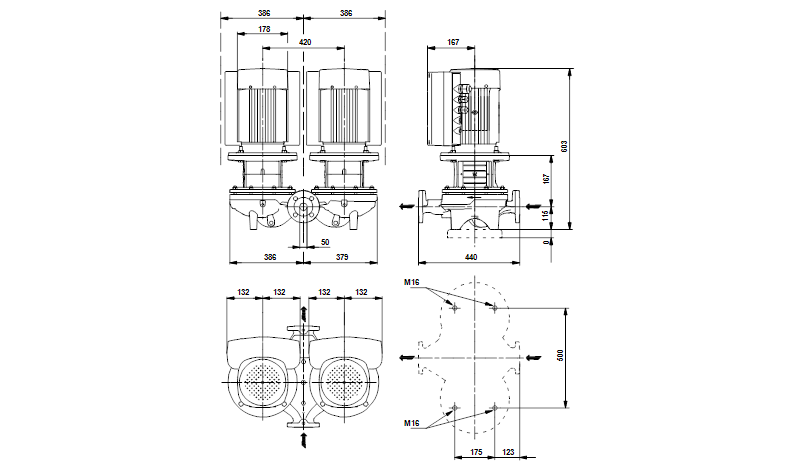 Grundfos TPED 50-130/4-S A-F-A-BAQE