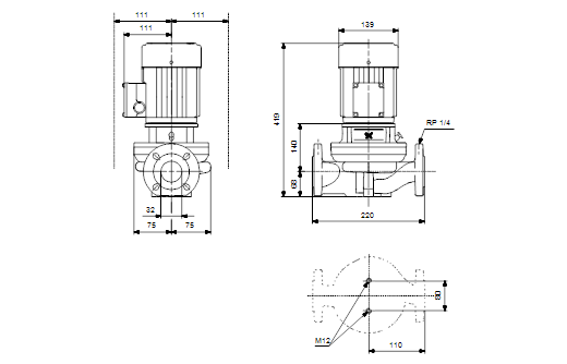 Grundfos TP 32-60/2 B A-O-Z-BUBE