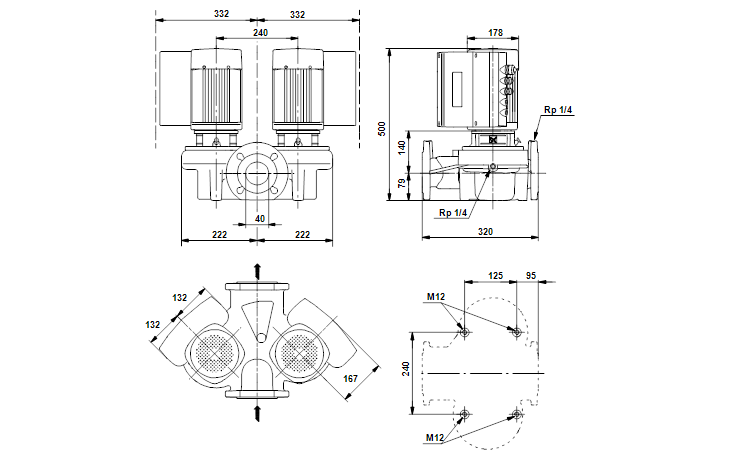 Grundfos TPED 40-230/2-S A-F-A-BUBE