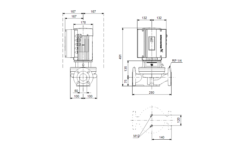 Grundfos TPE 50-180/2