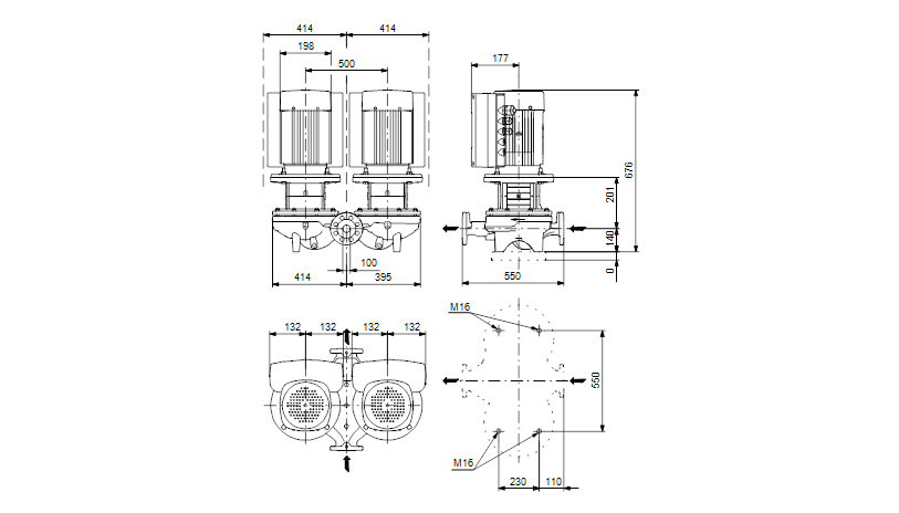 Grundfos TPED 100-90/4-S A-F-A-BAQE 3x400 В, 1450 об/мин