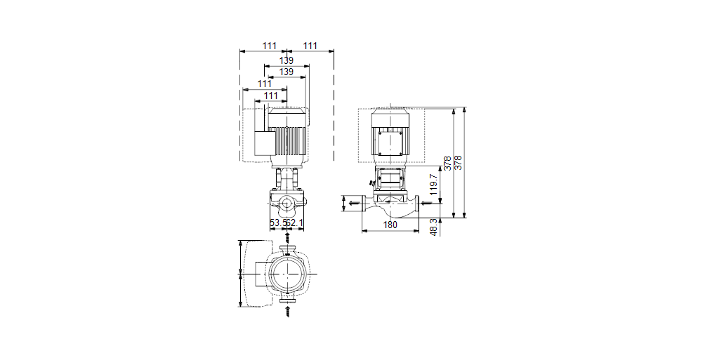 Grundfos TP 32-80/2 A-O-A-BUBE 1x230 В, 2900 об/мин