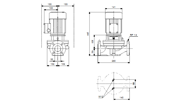 Grundfos TP 32-180/2 B A-F-Z-BUBE