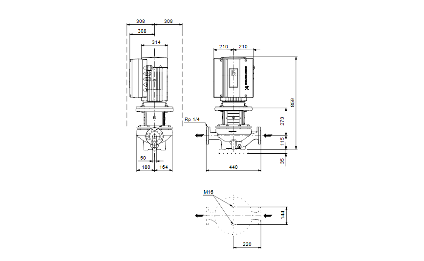 Grundfos TPE 80-330/2 A-F-A-BAQE 3x400 В, 2900 об/мин