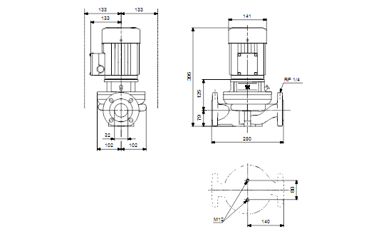 Grundfos TP 32-150/2 B A-O-Z-BUBE