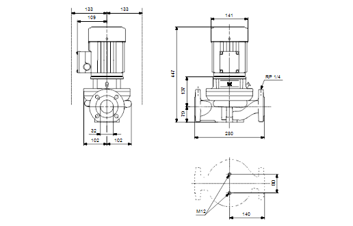 Grundfos TP 32-230/2 B A-F-Z-BUBE