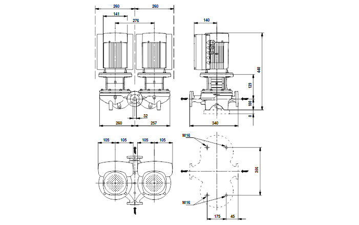 Grundfos TPED 32-80/4-S A-F-A-GQQE