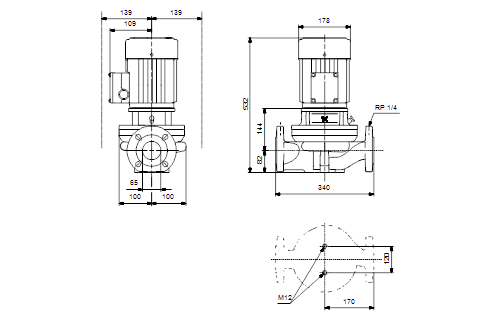 Grundfos TP 65-120/2 B A-F-Z-BUBE