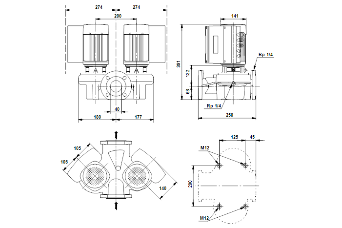 Grundfos TPED 40-30/4-S A-F-A-BUBE