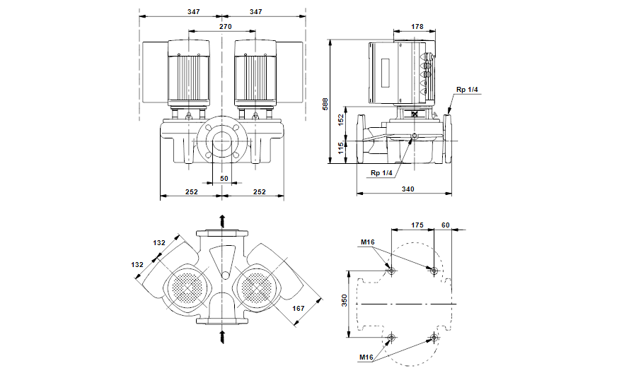 Grundfos TPED 50-160/2-S A-F-A-GQQE