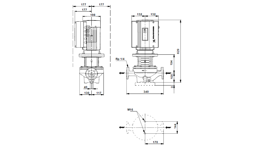 Grundfos TPE 40-300/2 A-F-A-GQQE 3x400 В, 2900 об/мин 