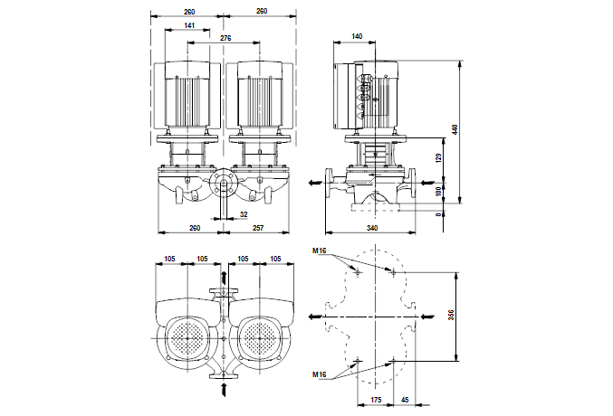 Grundfos TPED 32-100/4-S A-F-A-BAQE