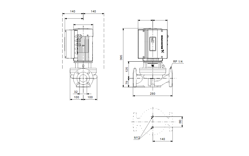 Grundfos TPE 32-150/2