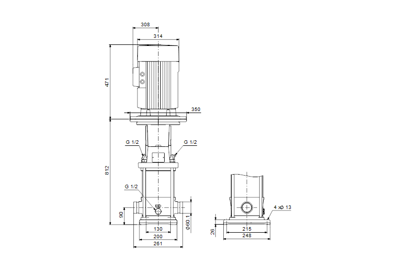 Grundfos CRNE 20-8 A-P-A-E-HQQE 3x400 60 HZ