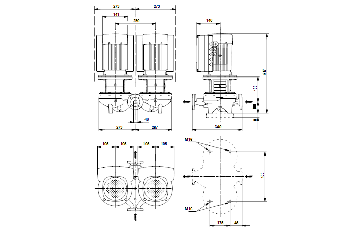 Grundfos TPED 40-100/4-S A-F-A-BAQE