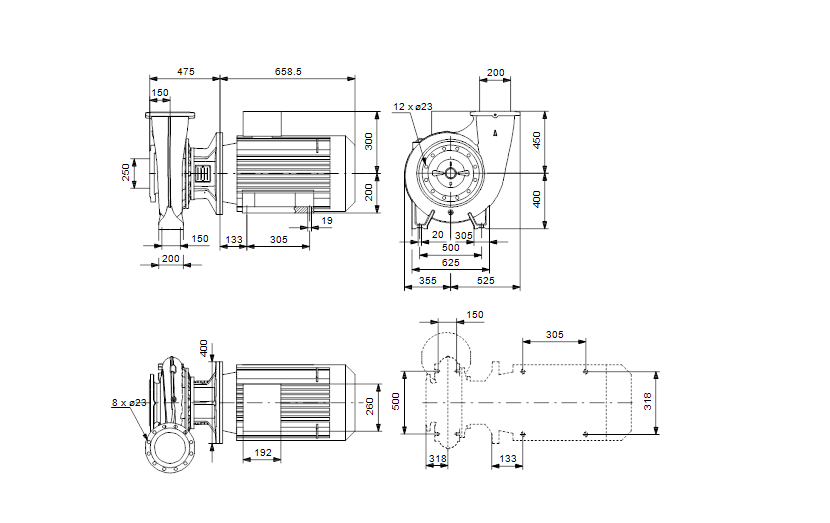 Grundfos NB 200-450/355