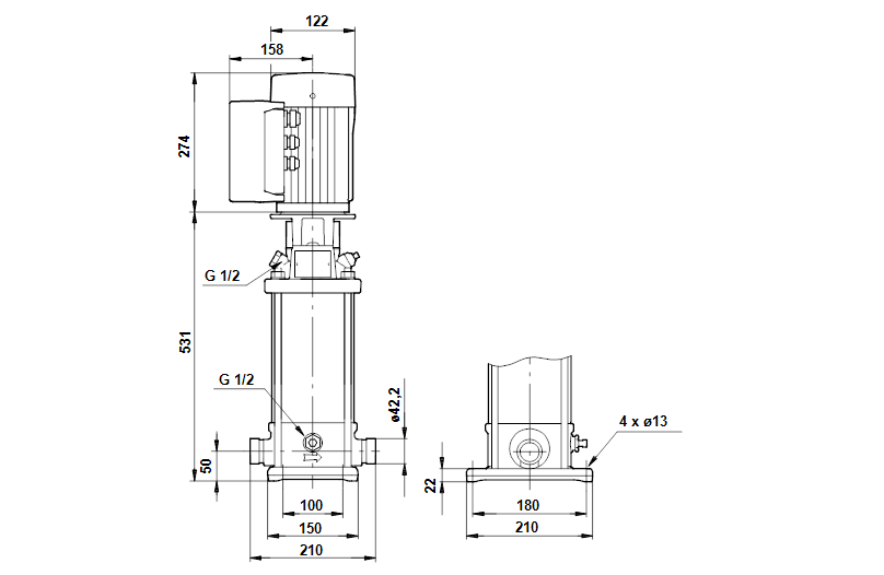 Grundfos CRNE 3-17 A-P-A-E-HQQE 3x380-500 60HZ