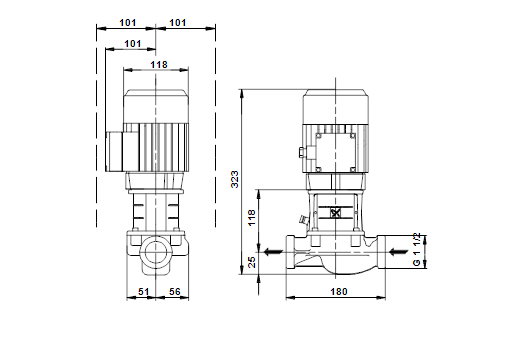 Grundfos TP 25-90/2 B A-O-Z-BUBE