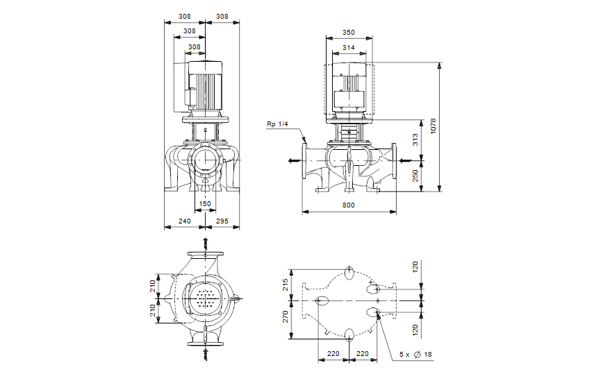 Grundfos TPE 150-150/4