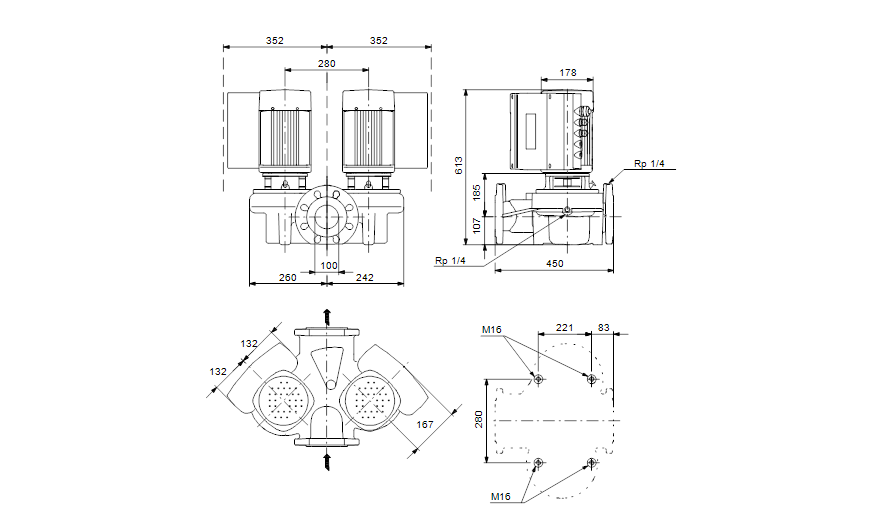 Grundfos TPED 100-120/2-S A-F-A-RUUE