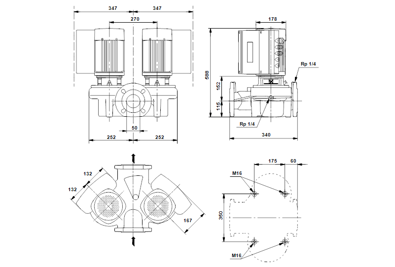 Grundfos TPED 50-160/2-S A-F-A-BAQE