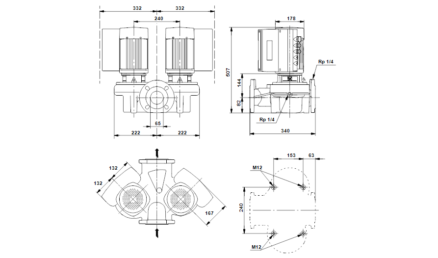 Grundfos TPED 65-120/2-S A-F-A-RUUE