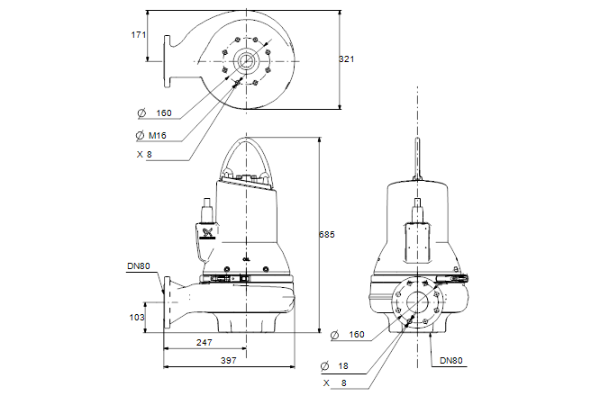 Grundfos SLV.65.80.22.EX.2.50D