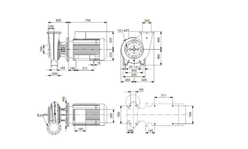 Grundfos NB 200-450/407