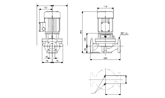 Grundfos TP 40-90/2 B A-F-Z-BUBE