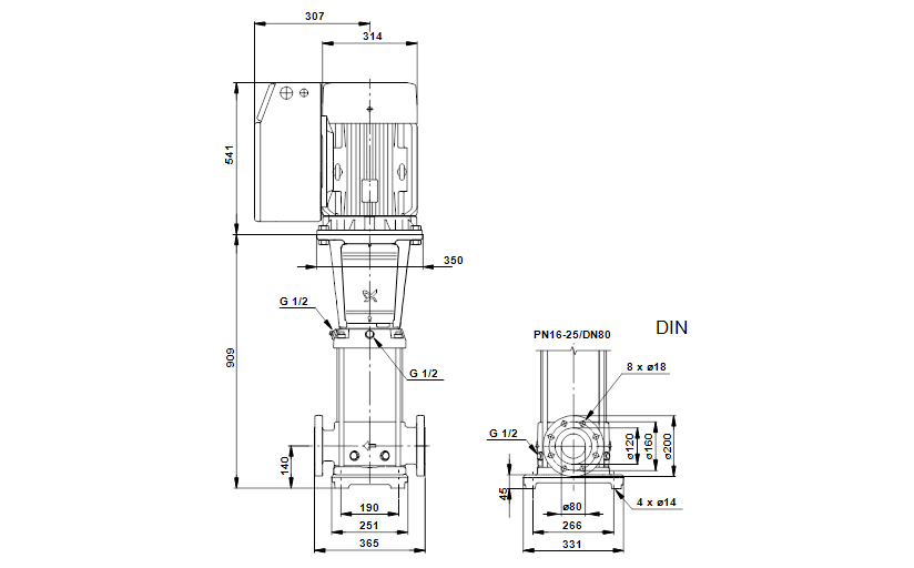Grundfos CRNE 45-4-2 N-F-A-E-HQQE 3x400 60 HZ