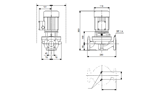 Grundfos TP 40-50/2 B A-F-Z-BUBE