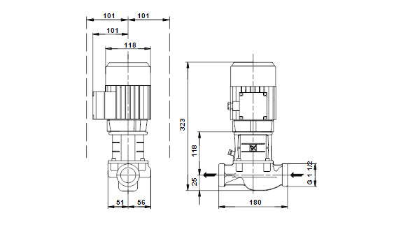 Grundfos TP 25-50/2 B A-O-Z-BUBE