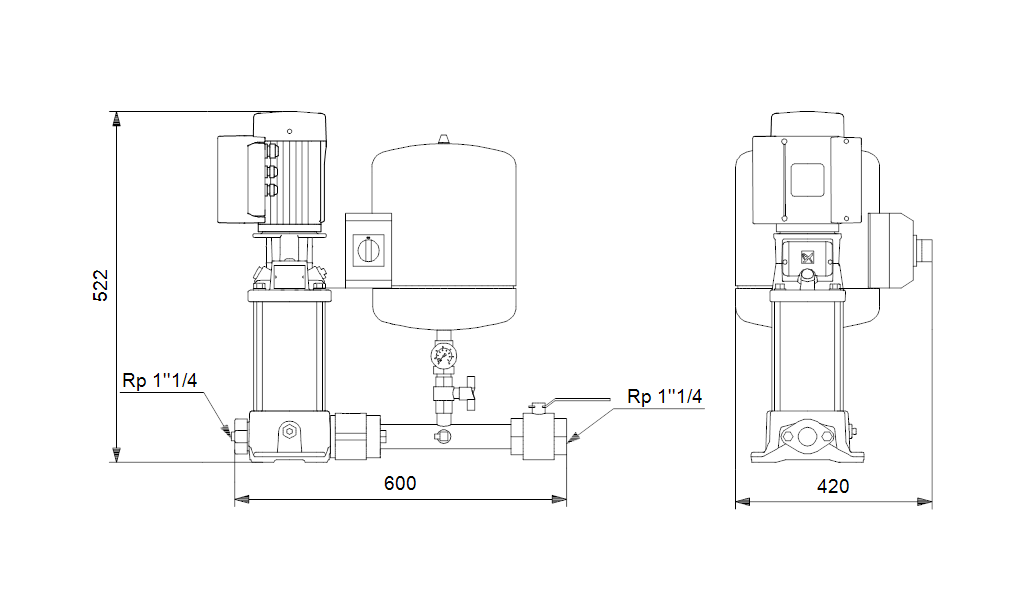 Grundfos Hydro Solo-E CRE 1-6 U8 A-A-A-D-A