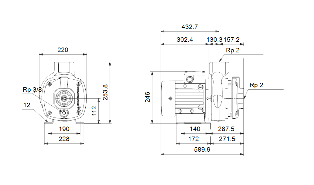 Grundfos CM-A 25-4 A-R-A-V-AQQV 3x400В